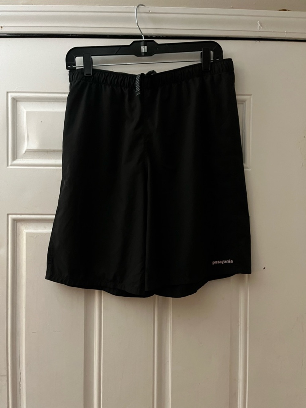 Patagonia Men's Black Athletic Shorts M Polyester Lightweight Drawstring